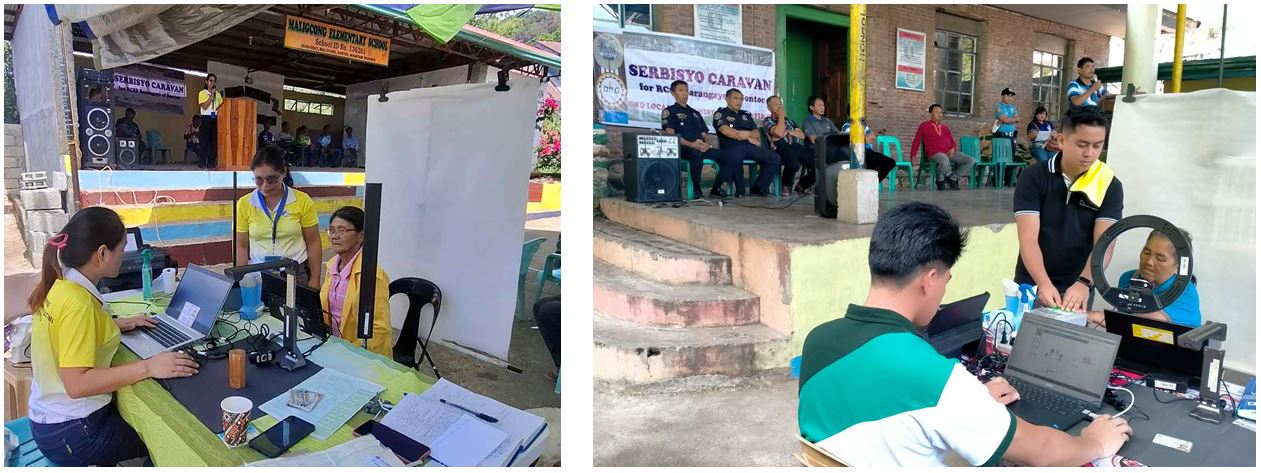 RKO Paloma-Cee Foken (left) and RKO Gaspar Aclopen (right) conducting PhilSys registration at Maligcong and Talubin, respectively.