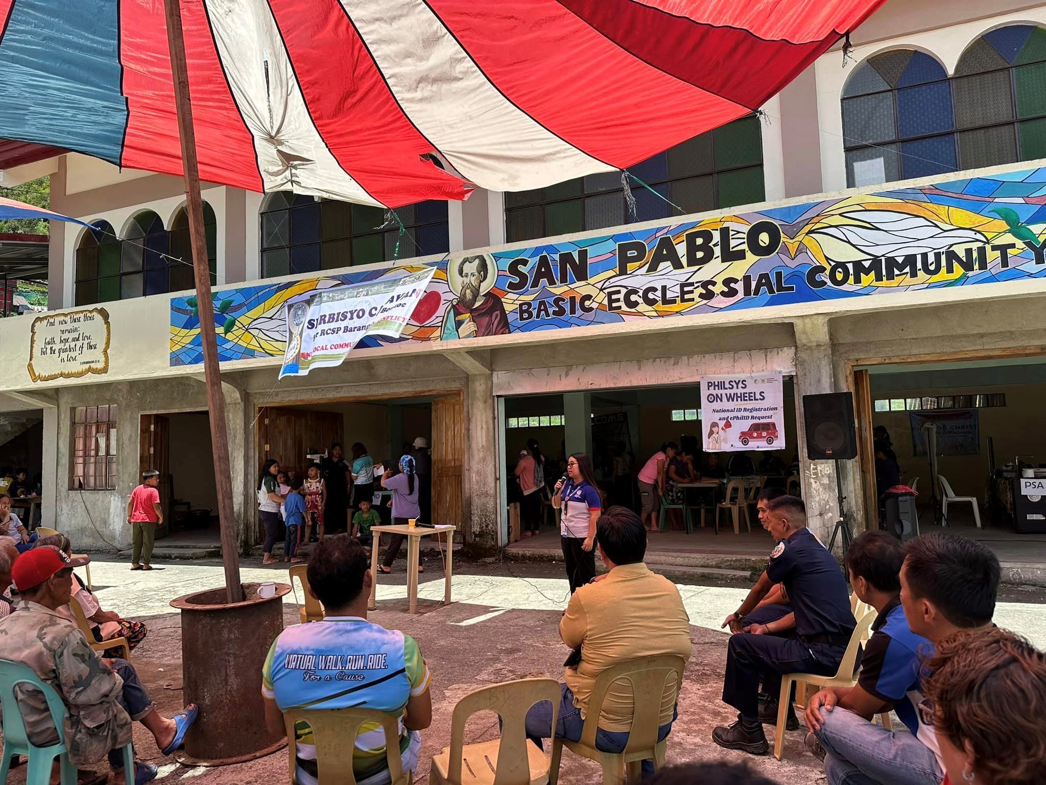 FP Harriet Pidlao conducting information and awareness campaign at Bayyo, Bontoc