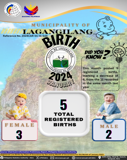 VITAL STATISTICS (BIRTH) January 2024 -Lagangilang