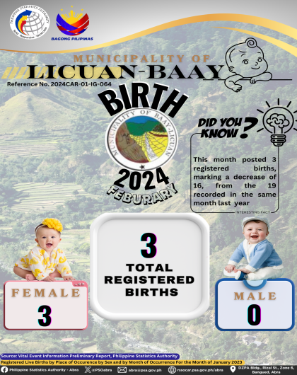 VITAL STATISTICS (BIRTH) February 2024 - Licuan-Baay