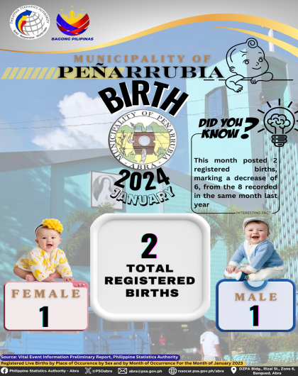 VITAL STATISTICS (BIRTH) January 2024 - Peñarrubia