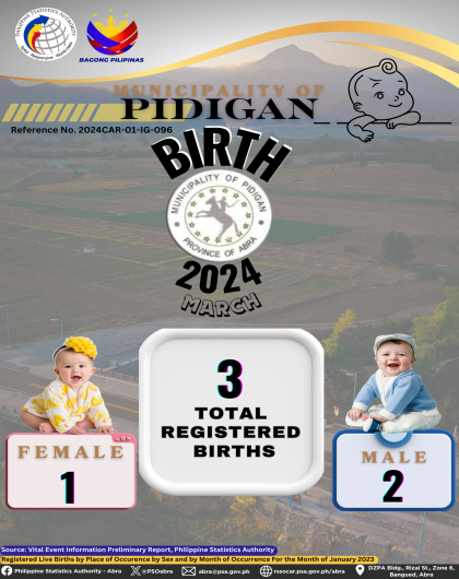 VITAL STATISTICS (BIRTH) March 2024 - Pidigan