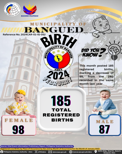 VITAL STATISTICS (BIRTH) February 2024 - Bangued