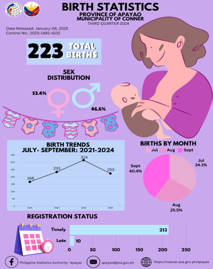 Birth Statistics Third Quarter 2024- Conner