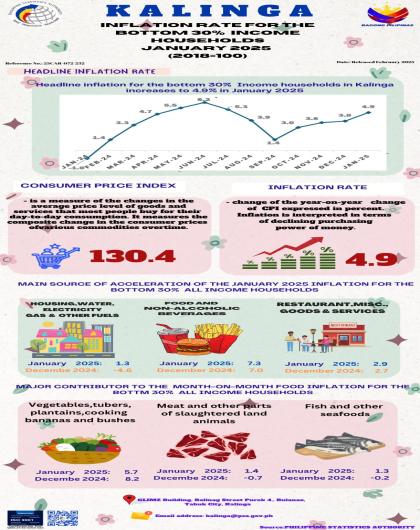 Inflation Rate for the Bottom 30% Income Households for January 2025 (2018=100)