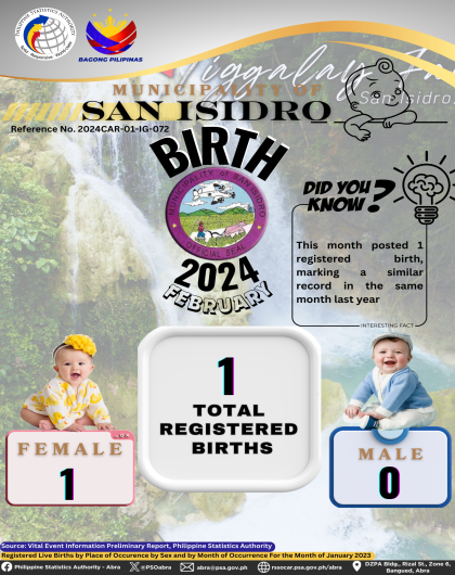 VITAL STATISTICS (BIRTH) February 2024 - San Isidro