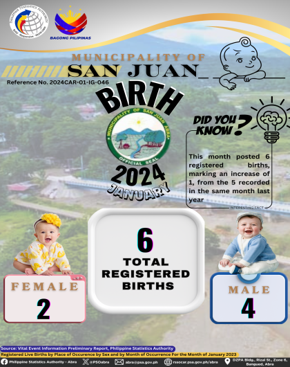 VITAL STATISTICS (BIRTH) January 2024 - San Juan