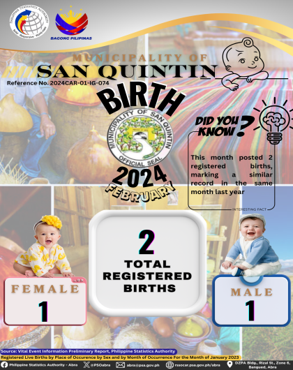 VITAL STATISTICS (BIRTH) February 2024 - San Quintin