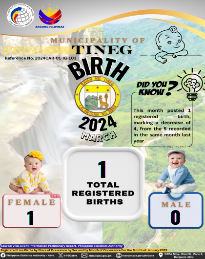 VITAL STATISTICS (BIRTH) March 2024 - Tayum