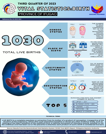 3rd Quarter 2023 Ifugao Vital Statistics on Birth