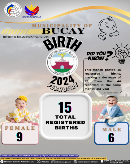 VITAL STATISTICS (BIRTH) February 2024 - Bucay