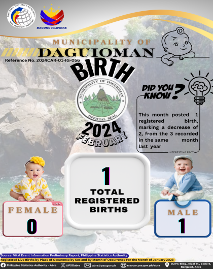 VITAL STATISTICS (BIRTH) February 2024 - Daguioman