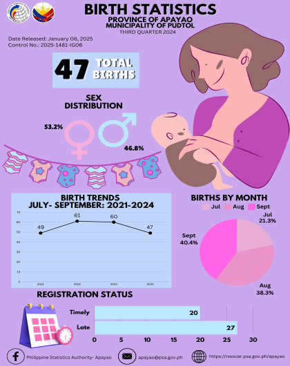 Birth Statistics Third Quarter 2024- Pudtol