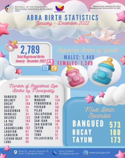 Abra Birth Statistics January-December 2022