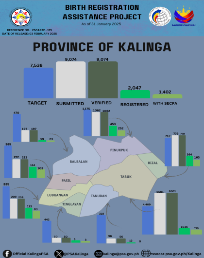 Birth Registration Assistance Project in Kalinga as of January 2025