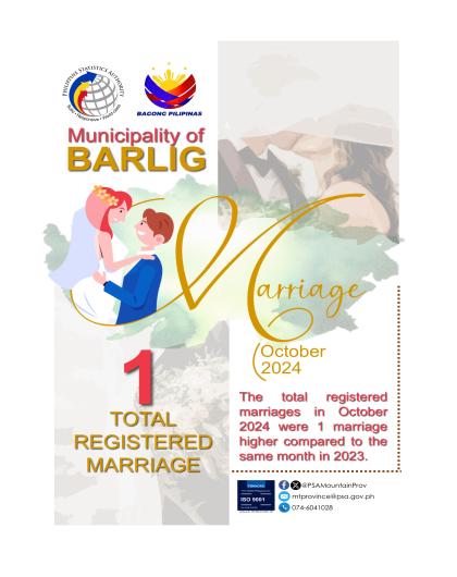 Barlig Marriage Statistics October 2024