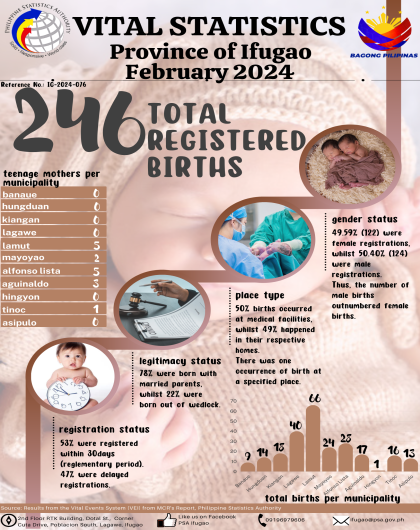 February 2024, Birth Statistics for the Province of Ifugao