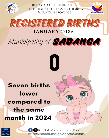 Sadanga Birth Statistics January 2025