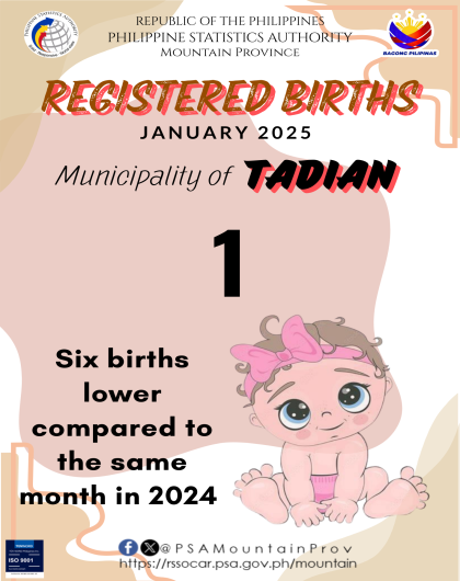Tadian Birth Statistics January 2025