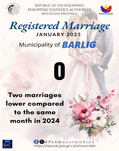 Barlig Marriage Statistics January 2025