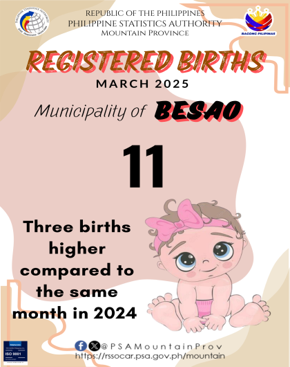 Besao Birth Statistics March 2025
