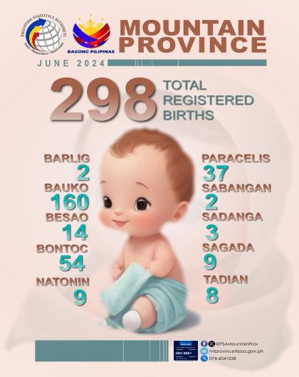 Mountain Province Birth Statistics June 2024