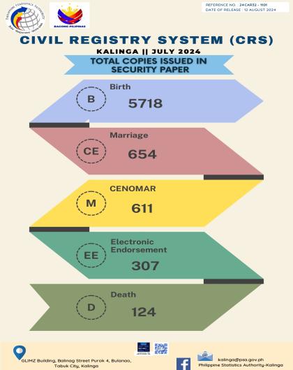 Civil Registry System in Kalinga as of July 2024