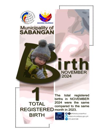 Sabangan Birth Statistics November 2024