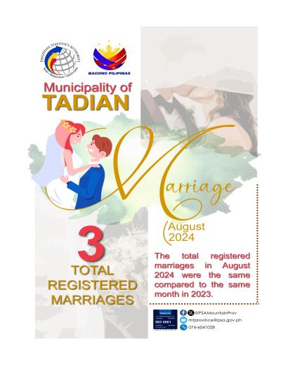 Tadian Marriage Statistics August 2024