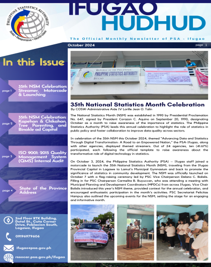 October  2024 Ifugao Newsletter