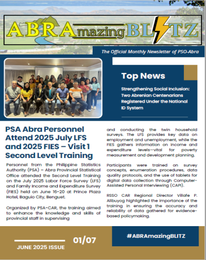 ABRAmazing BLITZ: The Official Monthly Newsletter of PSO Abra; June 2025 Edition