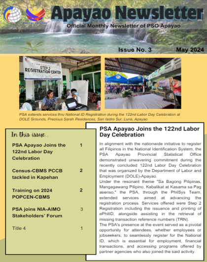 Apayao Newsletter May 2024